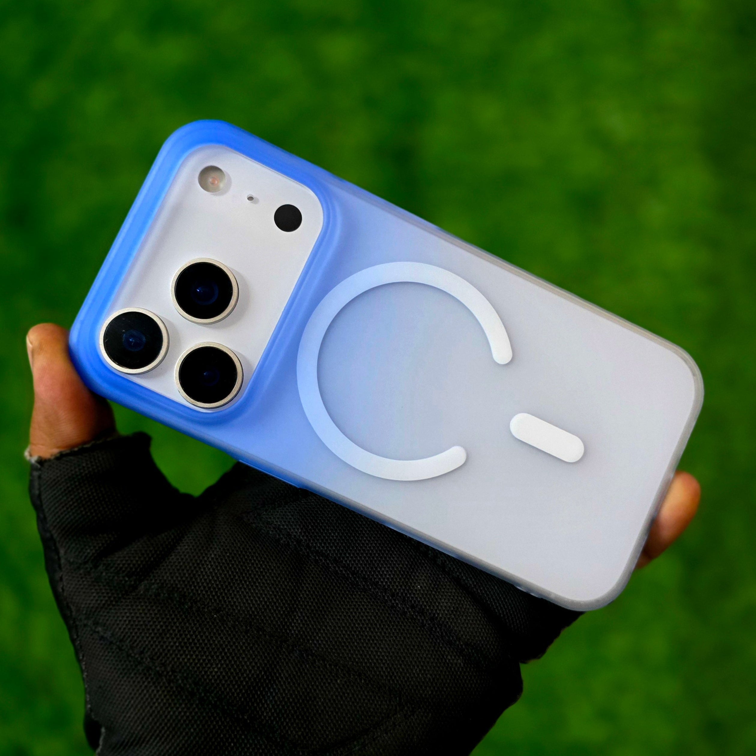 iPhone 17 Pro Dual Color Shade Matte Finish Smoke Cover with Magsafe - Blue